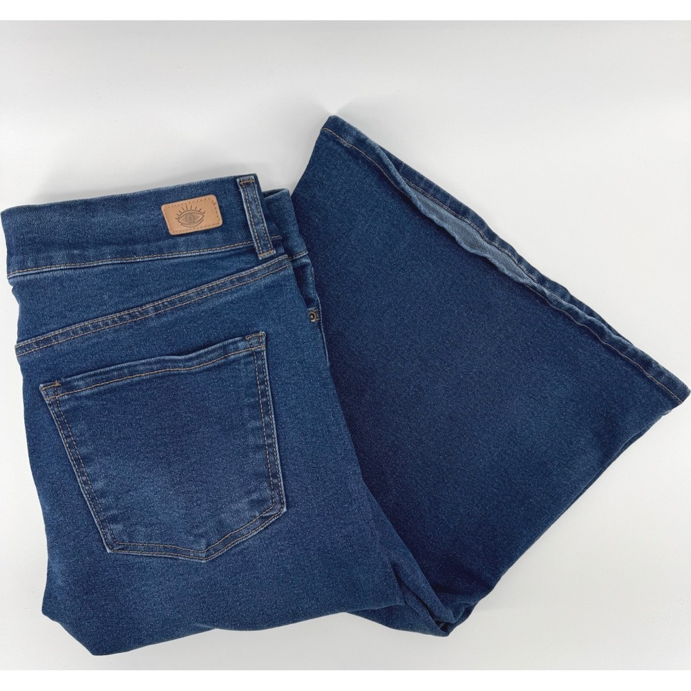 Sofia Jeans Margot Wide Leg Flare Jeans Women 12 High Rise Double Button Stretch